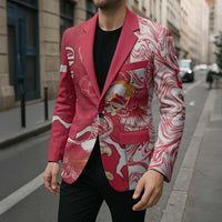 Personalized Poland Blazer Two White Eagles Fighting - Wonder Print Shop