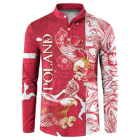 Personalized Poland Button Sweatshirt Two White Eagles Fighting - Wonder Print Shop