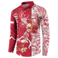 Personalized Poland Button Sweatshirt Two White Eagles Fighting - Wonder Print Shop