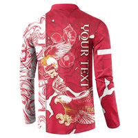 Personalized Poland Button Sweatshirt Two White Eagles Fighting - Wonder Print Shop