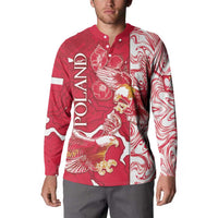 Personalized Poland Button Sweatshirt Two White Eagles Fighting - Wonder Print Shop