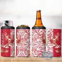 Personalized Poland 4 in 1 Can Cooler Tumbler Two White Eagles Fighting - Wonder Print Shop
