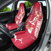 Poland Car Seat Cover Two White Eagles Fighting - Wonder Print Shop