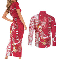 Personalized Poland Couples Matching Short Sleeve Bodycon Dress and Long Sleeve Button Shirt Two White Eagles Fighting - Wonder Print Shop