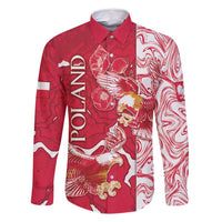 Personalized Poland Family Matching Long Sleeve Bodycon Dress and Hawaiian Shirt Two White Eagles Fighting - Wonder Print Shop