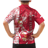 Personalized Poland Family Matching Mermaid Dress and Hawaiian Shirt Two White Eagles Fighting - Wonder Print Shop