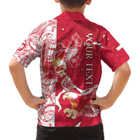 Personalized Poland Family Matching Off Shoulder Maxi Dress and Hawaiian Shirt Two White Eagles Fighting - Wonder Print Shop