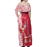 Personalized Poland Family Matching Off Shoulder Maxi Dress and Hawaiian Shirt Two White Eagles Fighting - Wonder Print Shop