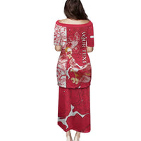 Personalized Poland Family Matching Puletasi and Hawaiian Shirt Two White Eagles Fighting - Wonder Print Shop