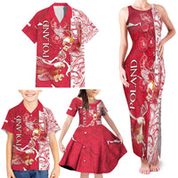 Personalized Poland Family Matching Tank Maxi Dress and Hawaiian Shirt Two White Eagles Fighting - Wonder Print Shop