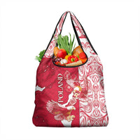 Poland Grocery Bag Two White Eagles Fighting - Wonder Print Shop