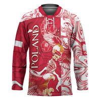 Personalized Poland Hockey Jersey Two White Eagles Fighting - Wonder Print Shop