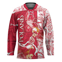 Personalized Poland Hockey Jersey Two White Eagles Fighting - Wonder Print Shop
