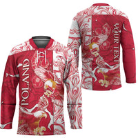 Personalized Poland Hockey Jersey Two White Eagles Fighting - Wonder Print Shop
