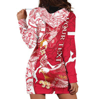 Personalized Poland Hoodie Dress Two White Eagles Fighting - Wonder Print Shop