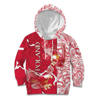 Personalized Poland Kid Hoodie Two White Eagles Fighting - Wonder Print Shop