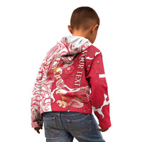 Personalized Poland Kid Hoodie Two White Eagles Fighting - Wonder Print Shop