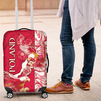 Poland Luggage Cover Two White Eagles Fighting - Wonder Print Shop