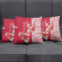 Poland Pillow Cover Two White Eagles Fighting - Wonder Print Shop