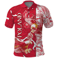 Personalized Poland Polo Shirt Two White Eagles Fighting - Wonder Print Shop