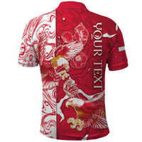 Personalized Poland Polo Shirt Two White Eagles Fighting - Wonder Print Shop