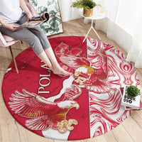 Poland Round Carpet Two White Eagles Fighting - Wonder Print Shop