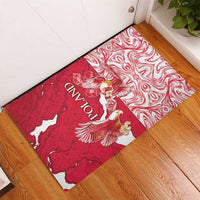 Poland Rubber Doormat Two White Eagles Fighting - Wonder Print Shop