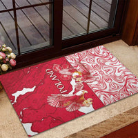 Poland Rubber Doormat Two White Eagles Fighting - Wonder Print Shop