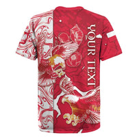 Personalized Poland Rugby Jersey Two White Eagles Fighting - Wonder Print Shop