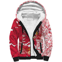 Personalized Poland Sherpa Hoodie Two White Eagles Fighting - Wonder Print Shop