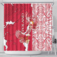 Poland Shower Curtain Two White Eagles Fighting - Wonder Print Shop