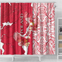 Poland Shower Curtain Two White Eagles Fighting - Wonder Print Shop