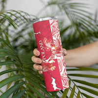 Personalized Poland Skinny Tumbler Two White Eagles Fighting - Wonder Print Shop