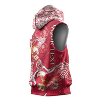 Personalized Poland Sleeveless Hoodie Two White Eagles Fighting - Wonder Print Shop