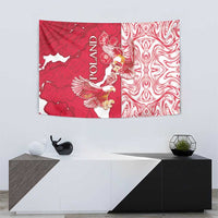 Poland Tapestry Two White Eagles Fighting - Wonder Print Shop