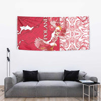 Poland Tapestry Two White Eagles Fighting - Wonder Print Shop
