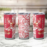 Personalized Poland Tumbler Cup Two White Eagles Fighting - Wonder Print Shop