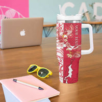 Personalized Poland Tumbler With Handle Two White Eagles Fighting - Wonder Print Shop