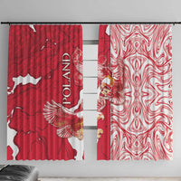 Poland Window Curtain Two White Eagles Fighting - Wonder Print Shop
