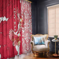 Poland Window Curtain Two White Eagles Fighting - Wonder Print Shop