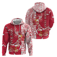 Personalized Poland Zip Hoodie Two White Eagles Fighting - Wonder Print Shop