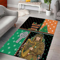 Ireland Christmas Area Rug Wren Boy With Shamrock Xmas Tree - Wonder Print Shop