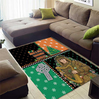 Ireland Christmas Area Rug Wren Boy With Shamrock Xmas Tree - Wonder Print Shop