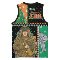 Ireland Christmas Basketball Jersey Wren Boy With Shamrock Xmas Tree - Wonder Print Shop