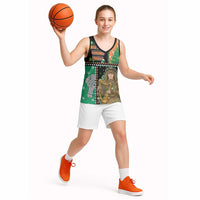 Ireland Christmas Basketball Jersey Wren Boy With Shamrock Xmas Tree - Wonder Print Shop