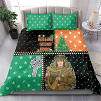Ireland Christmas Bedding Set Wren Boy With Shamrock Xmas Tree - Wonder Print Shop