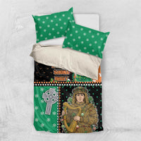 Ireland Christmas Bedding Set Wren Boy With Shamrock Xmas Tree - Wonder Print Shop