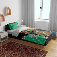 Ireland Christmas Bedding Set Wren Boy With Shamrock Xmas Tree - Wonder Print Shop