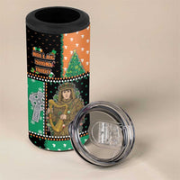 Ireland Christmas 4 in 1 Can Cooler Tumbler Wren Boy With Shamrock Xmas Tree - Wonder Print Shop