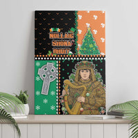 Ireland Christmas Canvas Wall Art Wren Boy With Shamrock Xmas Tree - Wonder Print Shop